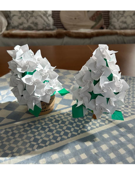 ■ 折り紙で作った紫陽花と御言葉